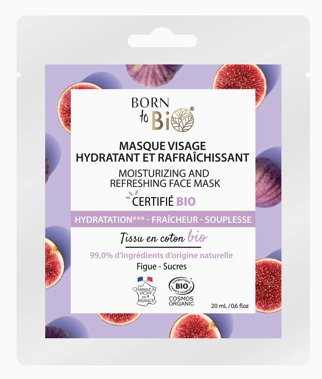 Masque visage en coton Bio - Hydratant & Rafraichissant