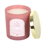 Bougie Lettre d'amour - Rose & Vanille