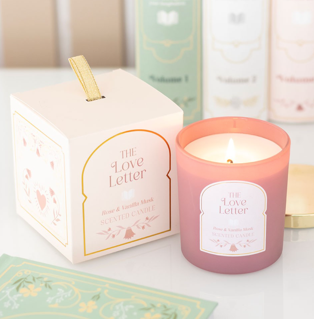 Bougie Lettre d'amour - Rose & Vanille
