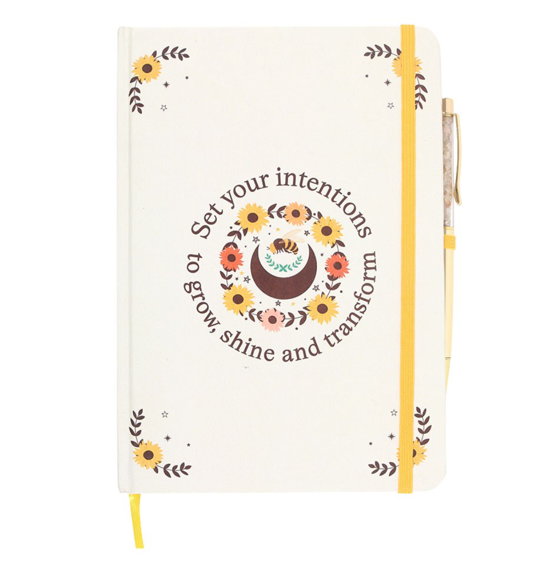 Carnet "Chance et réussite" et son stylo en citrine