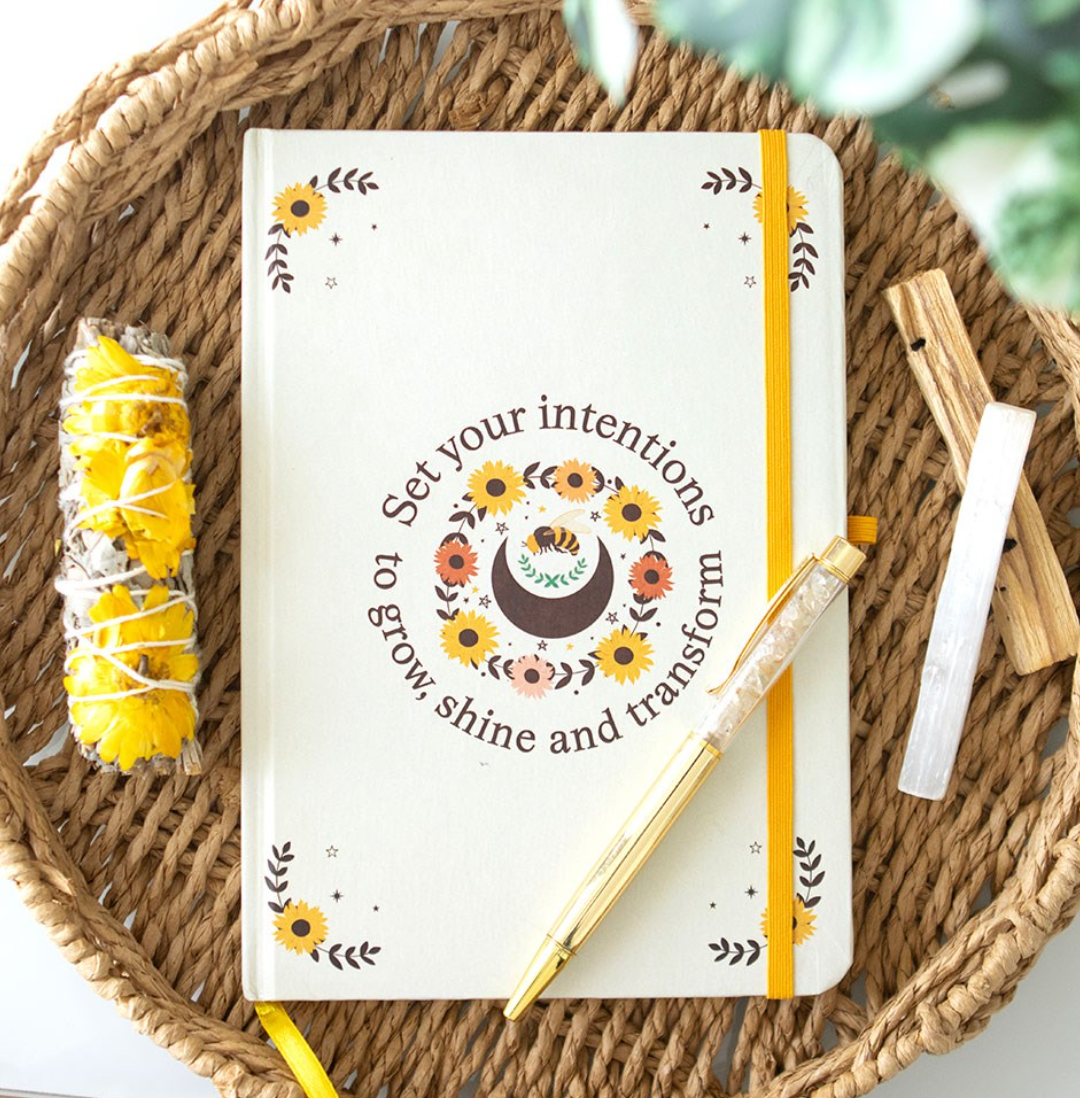 Carnet "Chance et réussite" et son stylo en citrine